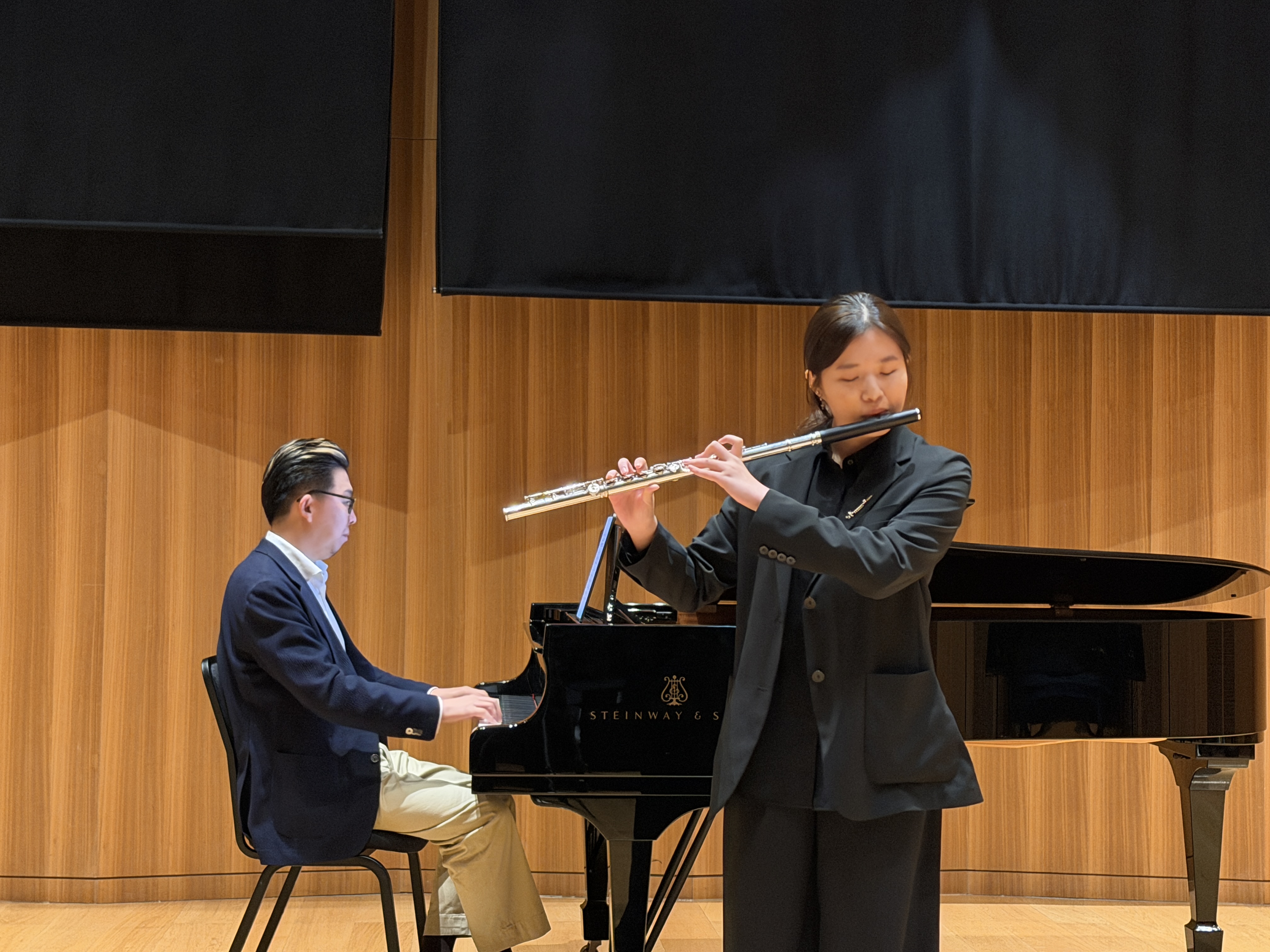 Flute and piano performance at the WIP concert on September 12, 2026